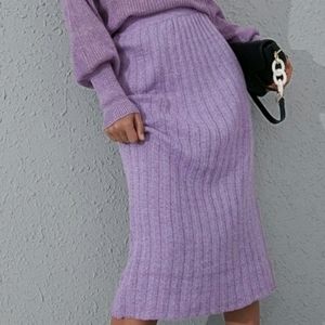 SHEIN High waist stretch knit skirt, xl (12) NWOT